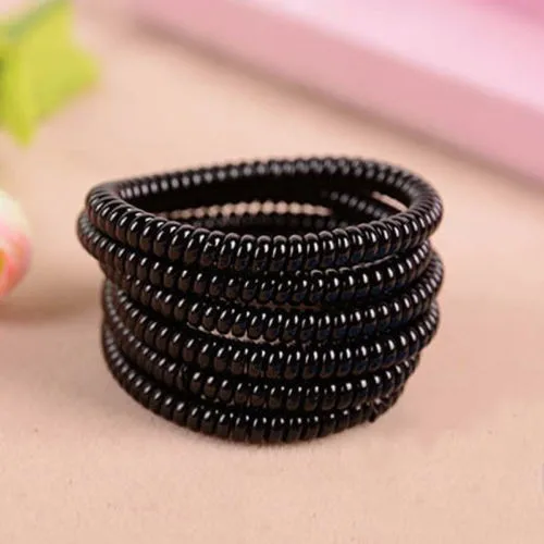 hairclips 1PC/Lot New Women Lady Super Thin Girls Colorful Rubber Telephone Wire Hair Ties&Plastic Ropes Hair Band Accessories alice headband