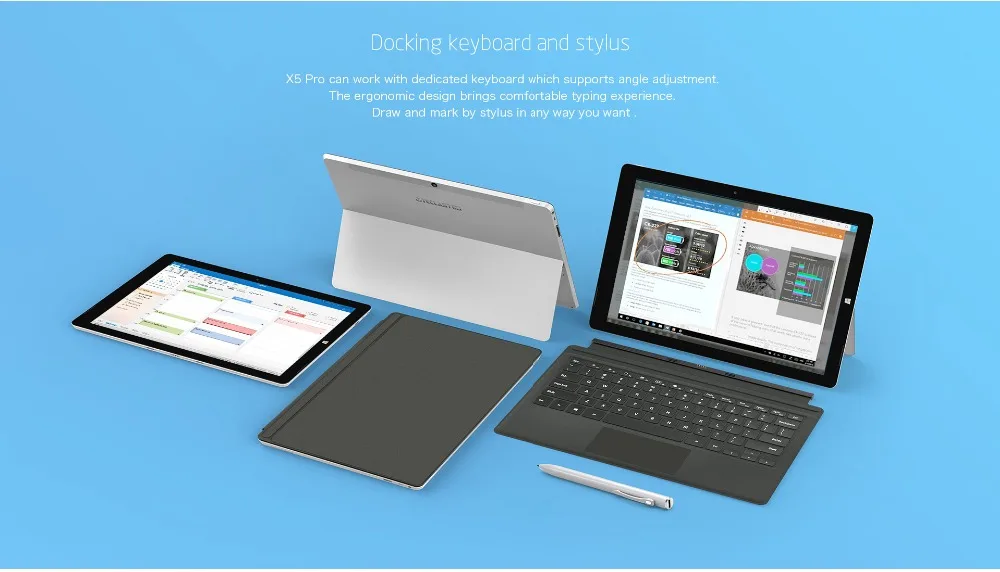 Teclast X5 Pro 2 в 1 планшетный ПК 12,2 дюймов Windows 10 ips емкостный экран Intel Kaby Lake Core M3-7Y30 четырехъядерный 1,0 ГГц 8 Гб RA