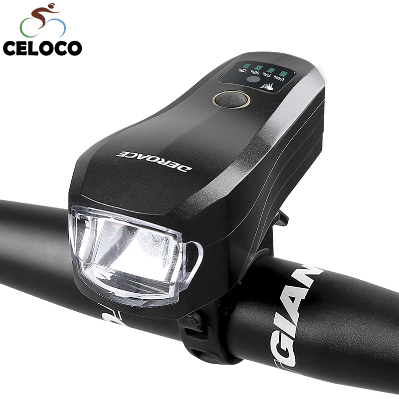 

T6 LED USB Rechargeable Bicycle Light Induction Bike Front Headlight Cycling Safety Flashlight 4 modes waterproof