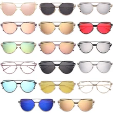 2019 Fashion Vintage Cat Eye Sunglasses Women Brand Designer Metal Luxury Rose Gold Mirror Sun Glasses Female UV400 2019 Fashion Vintage Cat Eye Sunglasses Women Brand Designer Metal Luxury Rose Gold Mirror Sun Glasses Female UV400