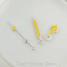 Новые Желтые часы светящиеся руки подходят Mingzhu 2813/3804, Miyota 8215 8205 движение