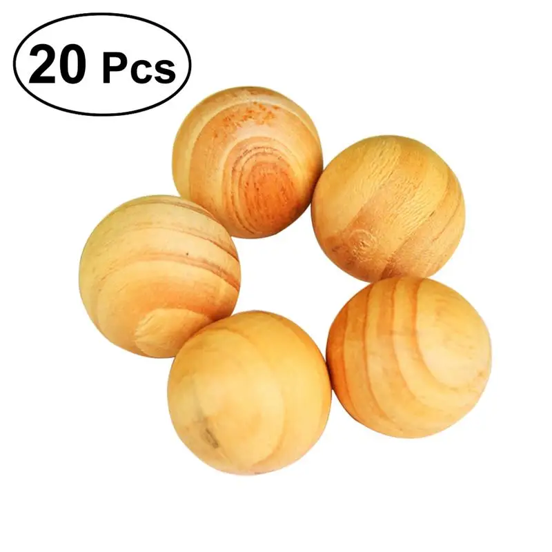 

WINOMO 20pcs/pack Natural Cedar Wood Balls Moth Repellent for Drawers Storage Boxes Closets