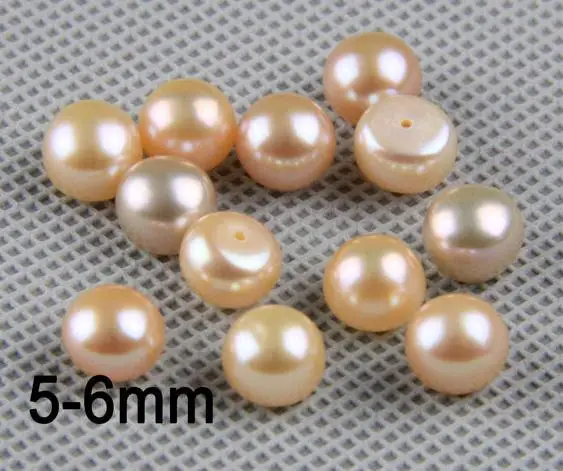 

Unique Pearls jewellery Store,AA 5-6MM White Pink Lavender Half Drilled Freshwater Pearl Matched Pair,LS4-027