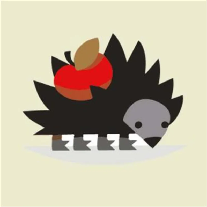 

ShinEquin Biker Patch deal with it Clothes Heat Transfer Printing Hedgehog Apple Iron on patches for clothing Diy PVC Stickers