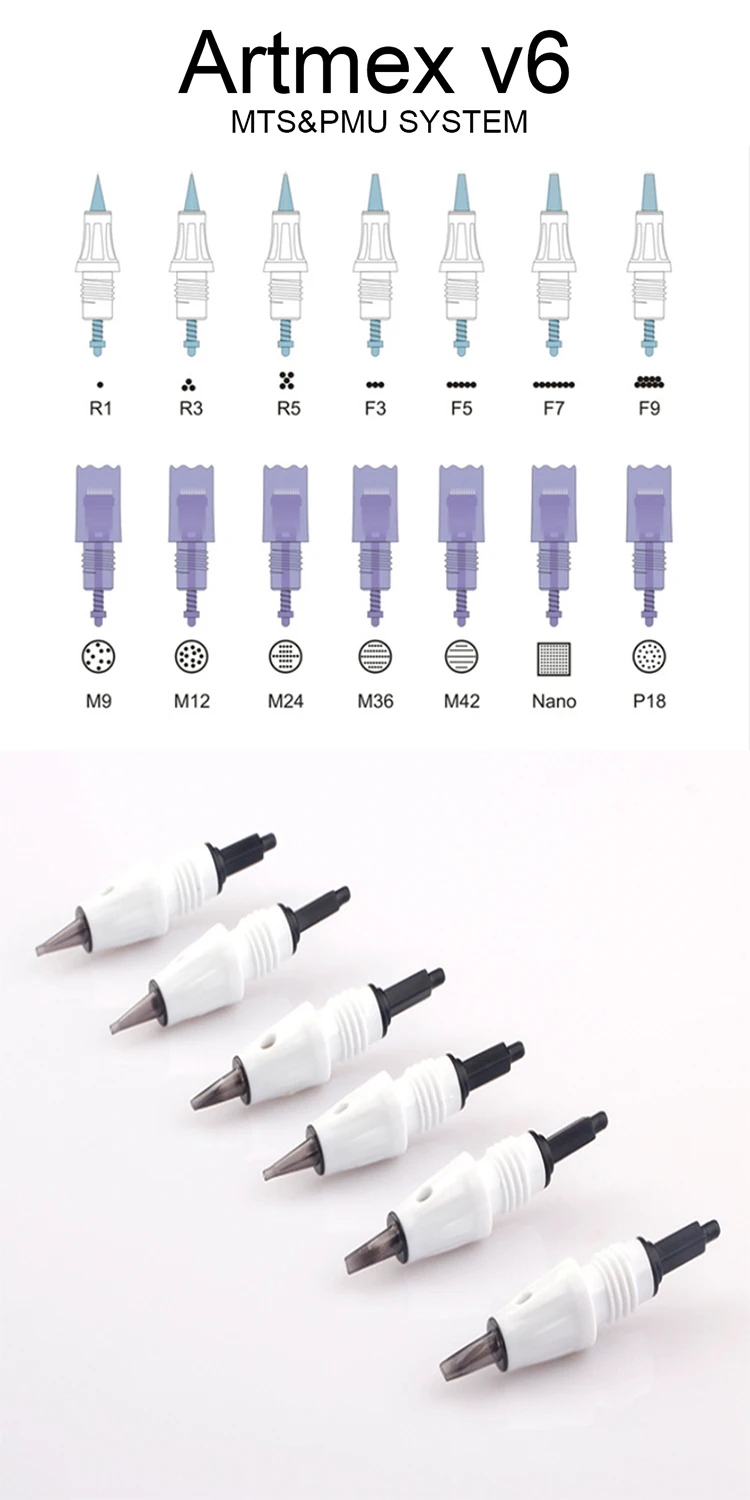For 10pcslot Artmex MTs eyebrow tattoo needle replacement spare parts tattoo needle -1