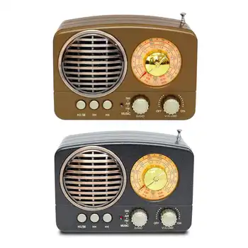 

130x90x70mm Portable Vintage Retro Radio AM FM SW bluetooth Speaker TF Card Slot USB Charging Home Travel Mini Radio