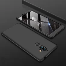  For Nokia 7 Plus 3 In 1 Full Body Protective Armor Case With Tempered Glass Screen Protector Back Cover For Nokia 7 Plus 2018 