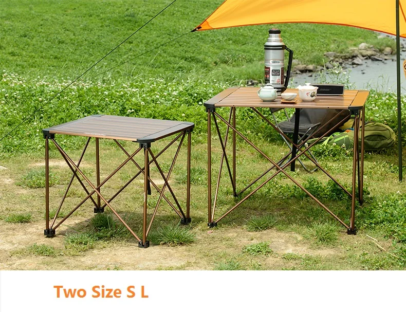 Dobrável ao ar Estrutura da Liga de Alumínio Mesa de Acampamento Mesa de Piquenique Naturehike Fábrica Vender Mesa Livre Portátil Móveis Dobrável 4 Cheap Mesas de campismo