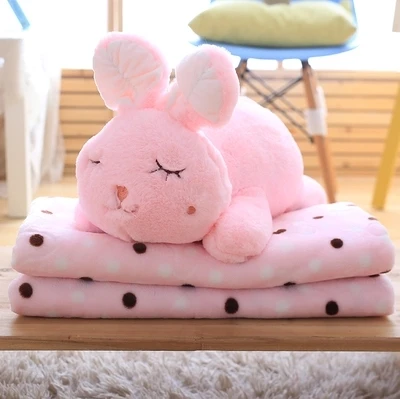 

Cartoon pillow blanket office nap long pillow quilt cute sofa cushion car dual-use cushion blanket