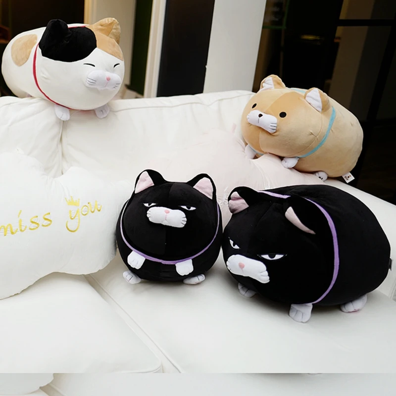 1pc 40/50cm Japan Amuse Fortune Cat Lucky Cats Plush Toy Stuffed Kids Doll Beard Blessing Cat Pillow Cartoon Soft Animal Toy