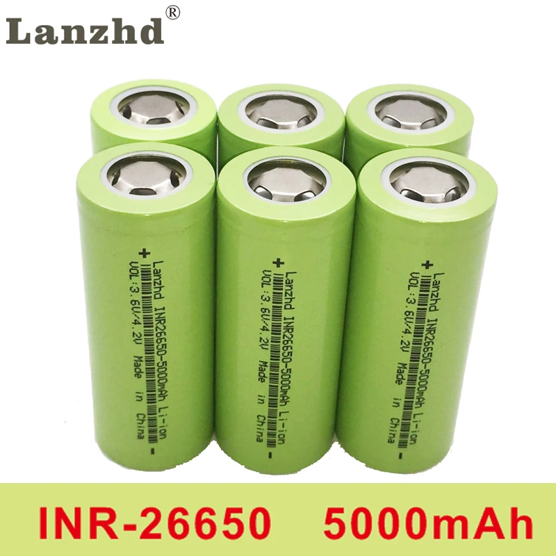 OEM 26650 Lithium Battery Cell 3.7V 5000mAh Rechargeable Li-ion Battery - Foto 6