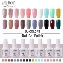 Arte Clavo Гель-лак для ногтей 8 мл УФ-гель 85 цветов лак для ногтей замачиваемый гель для рисования светодиодный Гибридный гвоздь для дизайна смоляная грунтовка 1 шт