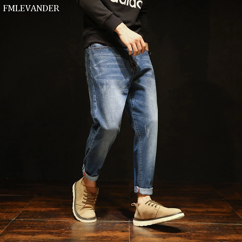 

New Fashion Jean Straight Pants Stretch Hip Hop Men Jeans Trousers