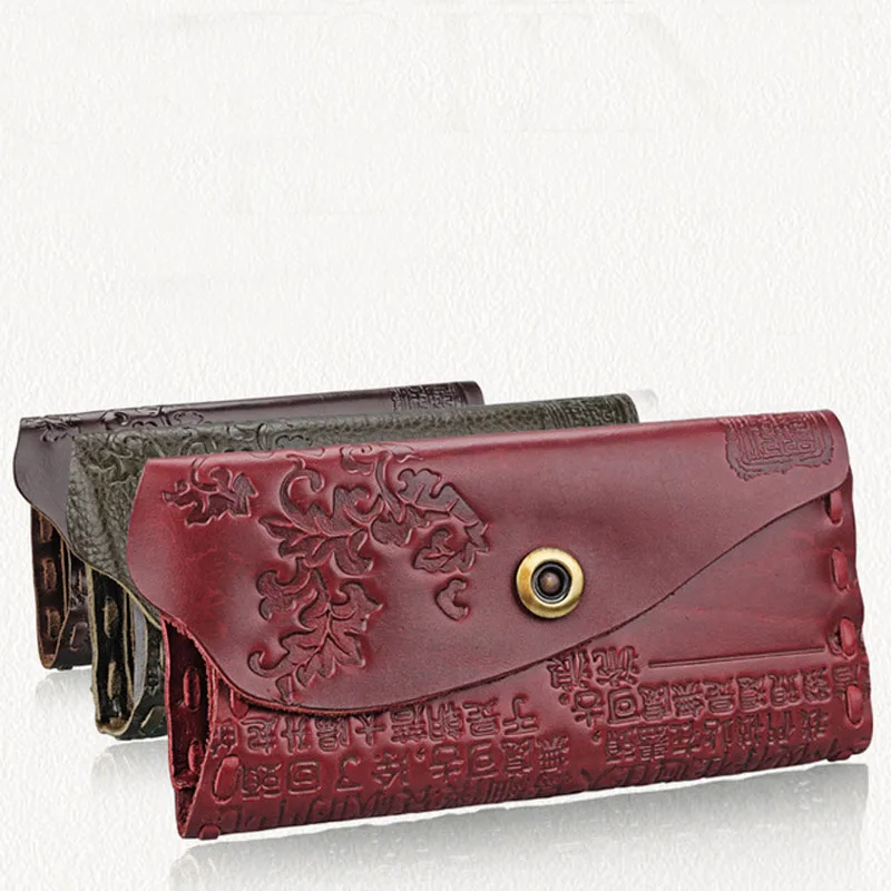 

BJYL Vintage personality genuine leather wallet men's ladies wallet leather wallet clutch bag handmade