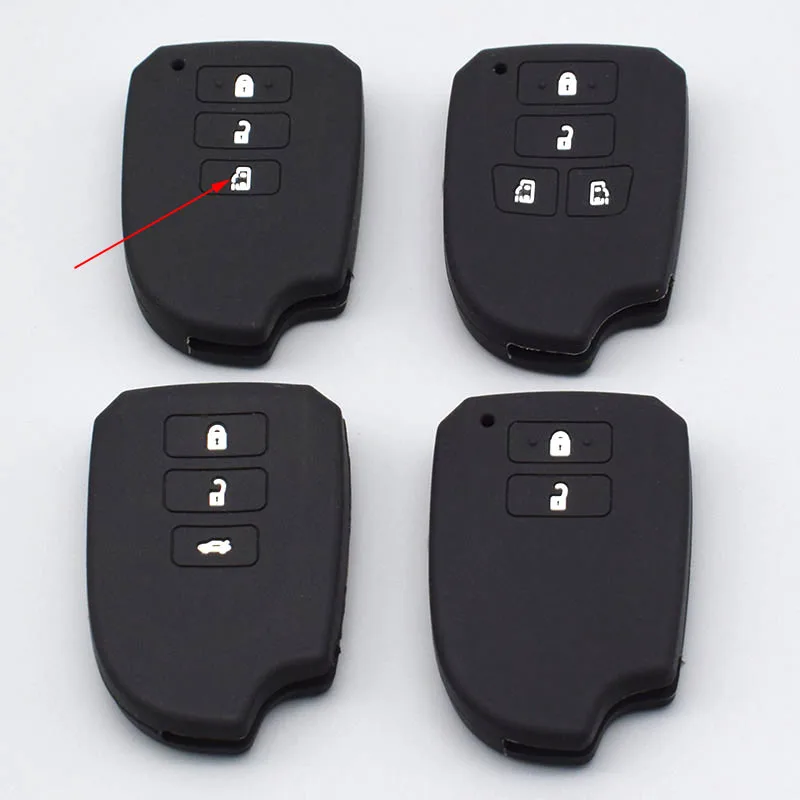 

2/3/4 Button Car Key Protected Shell for Toyota Highlander Sienta MPV Spade Hiace 200 series Smart silicone rubber cover case