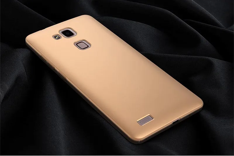 Для huawei mate 7 Чехол Ультра-тонкий гладкий Чехол Жесткий PC защитный чехол для huawei Ascend mate 7 MT7-TL10 HATOLY - Цвет: Gold