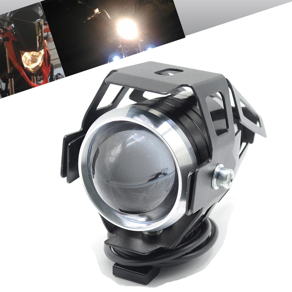

Universal 125W Motorcycle LED Headlight 3000LMW chip U5 Motorbike Driving Spotlight Street Fog Spot Head Light Lamp accessories