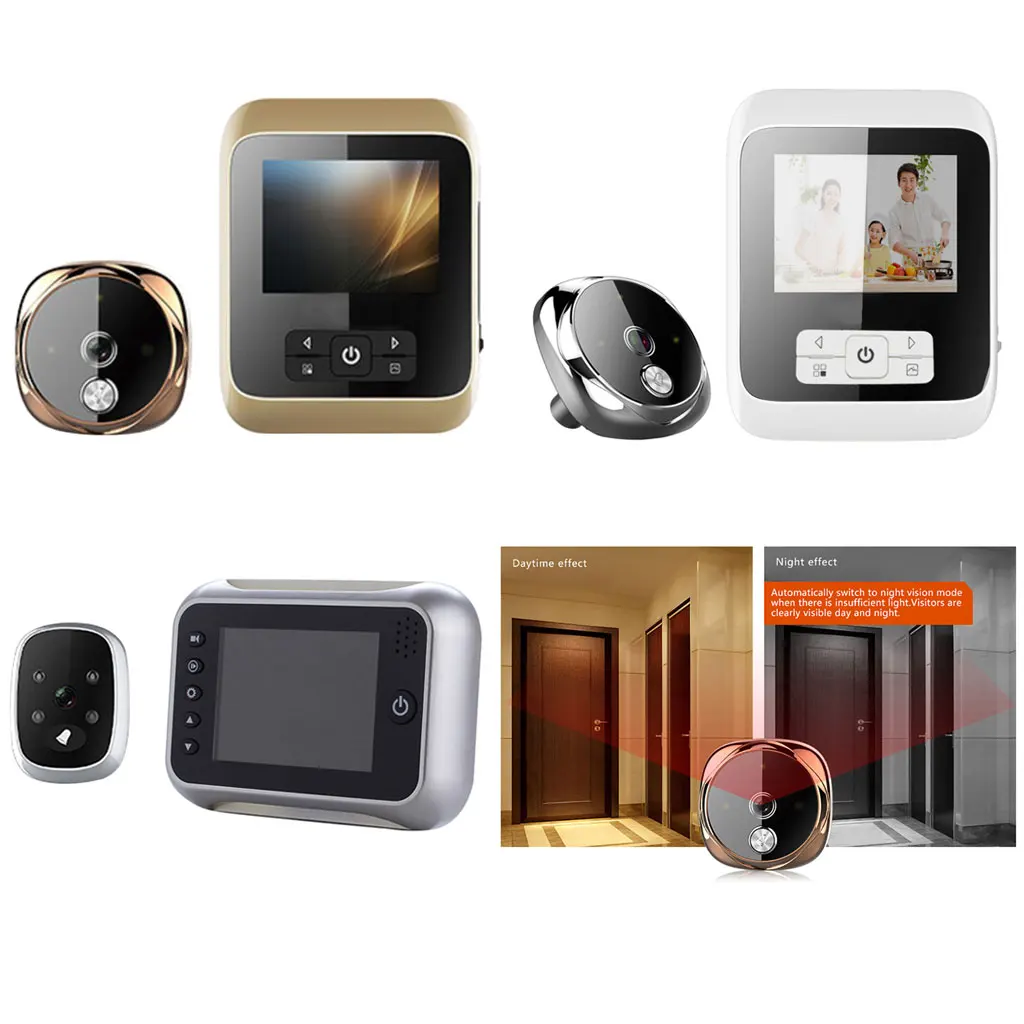 

Wireless WiFi Video Doorbell Monitor Intercom Doorbell with 120 Degree Wide-angle Lens, Photo Recording Function