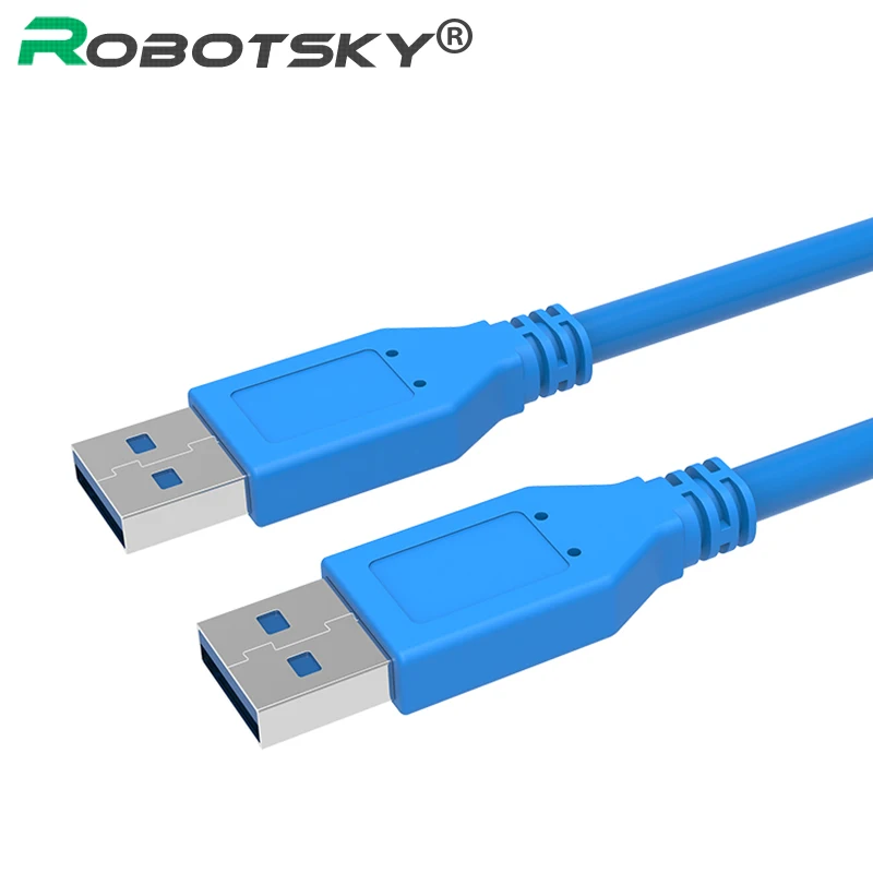 

Robotsky Fast Speed USB 3.0 Type A Male to Type A Male Extension Cable 0.5M 1M USB Cable for Radiator, Webcam, Car MP3, Camera