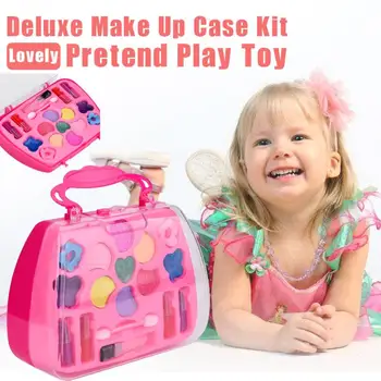 

Princess Girl's Pretend Play Toy Deluxe Makeup Palette Set NON TOXIC For Kids Drop Shipping Y0123