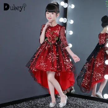 

Girls Princess New Trumpet Dress Elegant Costumes for Kids Evening Prom Costume Children Birthday Party Clothes