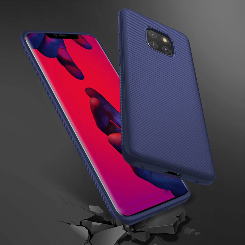 

For Huawei Mate 20 Pro Case Silicone Carbon Fiber Texture Soft TPU Back Cover Coque For Huawei Mate 20 Pro Lite Phone Case Funda