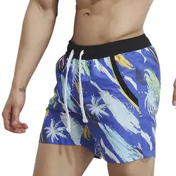 Обшитые мужские шорты homens печати быстросохнущая пляжные шорты личности короткие masculino praia свободные stroj kapielowy доска гей