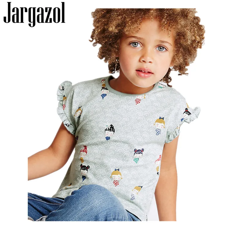 Jargazol Summer Baby Girls Tshirt Top New 2018 Brand Cotton Children