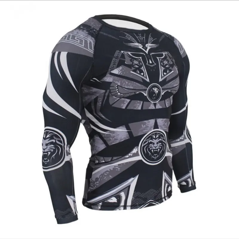 Bjj GI Рашгард MMA боксерские майки мужские дышащие 3D печать полный наборы футболок