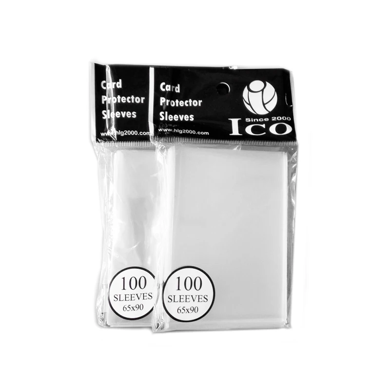 

Hot 100pcs/pack Cards Sleeves Protector Magic of Three Kingdom Football Star Card Transparent Unsealed Game Sleeves 65*90mm