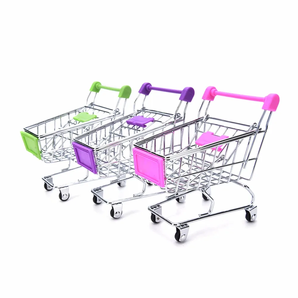 

Mini Supermarket Handcart Shopping Utility Cart Mode Storage Toy Child Shopping Cart Toy Organizer Craft Storage Baskets