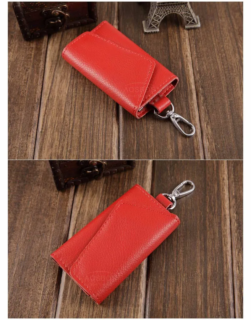 Мужской кошелек для ключей от Засов унисекс из натуральной кожи, высокое качество, однотонный чехол для ключей, водонепроницаемый, карамельный цвет, сумка для ключей для дам
