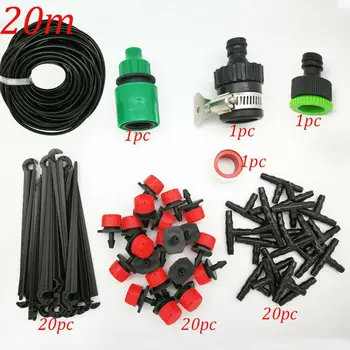 

1 Set Drip Irrigation Tools DIY Irrigation Kit Adjustable Drip For Garden Plants 5/10/15/20/25m Hose Replacements