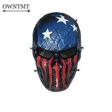 Военная тактическая маска страйкбол Пейнтбол страшный Спорт на открытом воздухе джунгли CS война игра полное лицо череп маска BB мяч поле игра Охота