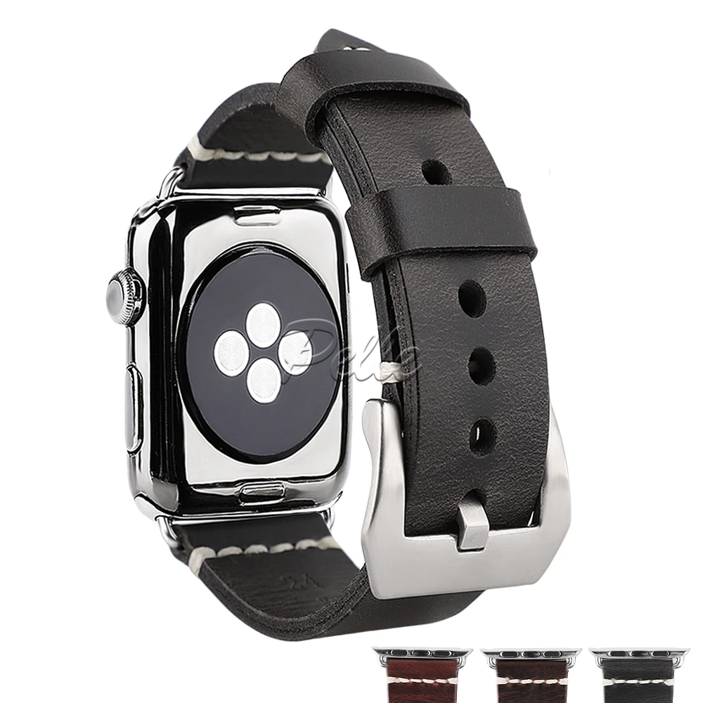 Ремешок кожаный для часов Apple Watch 38 мм 40 42 44 мм|Ремешки часов| |