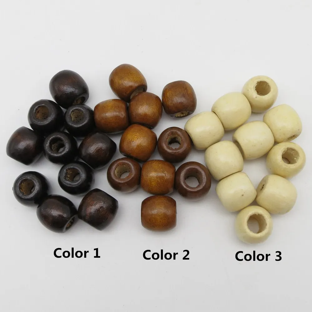 

5pcs-10pcs big hole hair braid dread dreadlock African wooden Beads rings tubes Wood Hairstyles Braiding Hair Accessories
