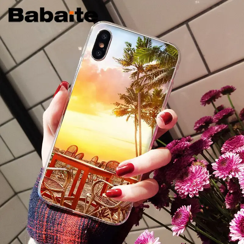 Summer beach palm