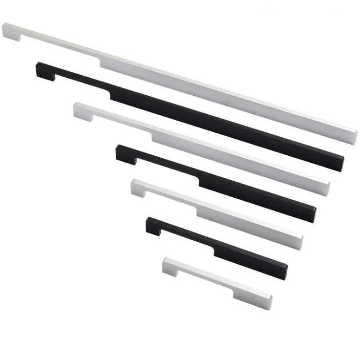 

FAST SHIPPING Solid Aluminium Alloy Pull Cabinet Handle black finish hole distance 150mm Aluminium Color
