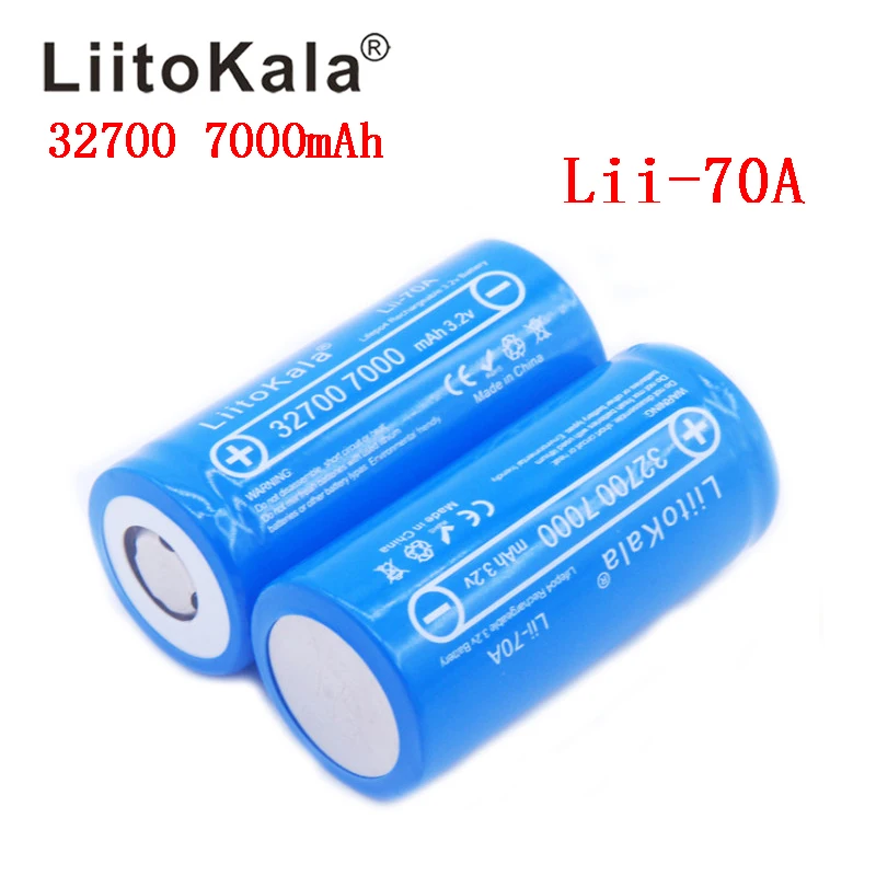 

LiitoKala 32700 3.2v 7000mAh Lii-70A lifepo4 rechargeable battery cell LiFePO4 5C discharge battery for Backup Power flashlight