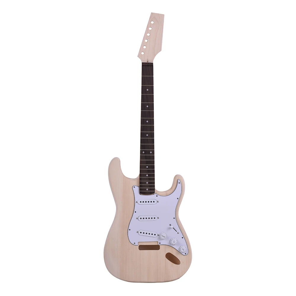 High Quality Electric Guitar DIY Kit Set Guitarra Durable Basswood Body