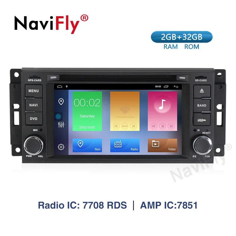 Clearance 2+32G Android 9.1 Car dvd player GPS Navigation For Chrysler/300C/jeep/Compass/Dodge/Grand/Cherokee Radio WIFI FM BT USB Canbus 1