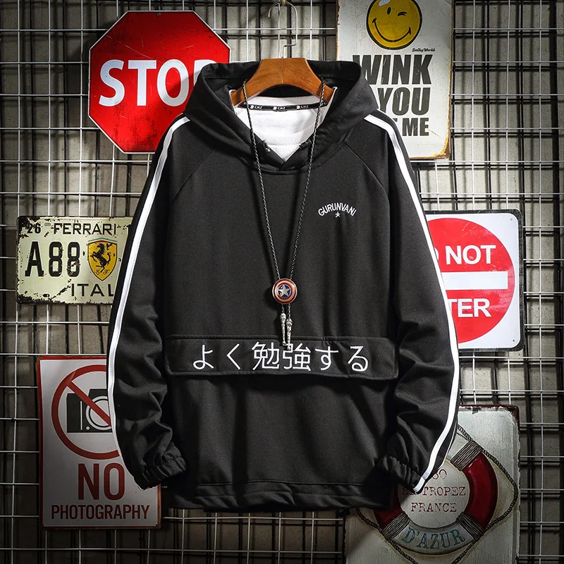 

New Brand Men Long sleeve Hoodie Letter Printed Casual Hoodies Sweatshirts Mens Fleece Fashion Hip Hop Hoody Mens Sweatshirt