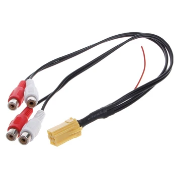 

Mini 6 Pin ISO Adapter Aux Line Out 4 Chinch Kabel 4 RCA Plug For VW Seat Skoda Blaupunkt VDO Audi Ford dropshipping