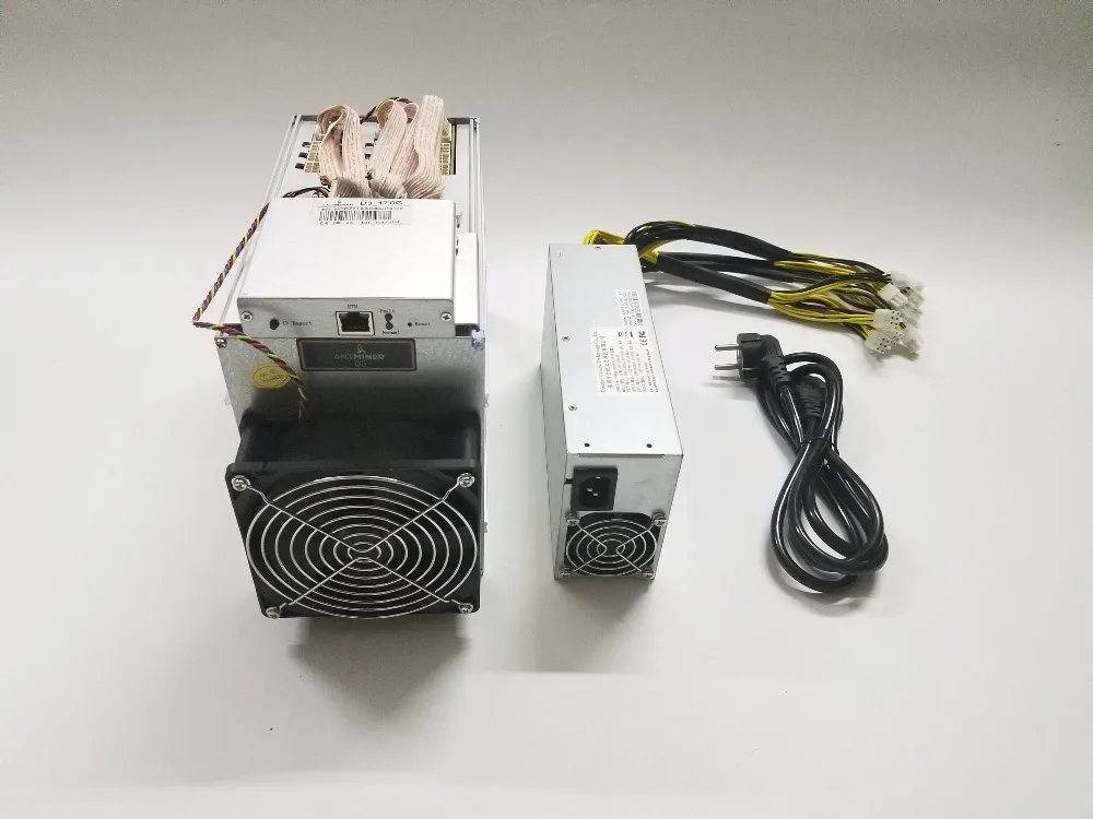 2018 Новый Комбайн Antminer D3 17GH/s 1200 Вт с BITMAIN APW7 1800 Вт X11 тире добыча машина может Ming BTC на NiceHash