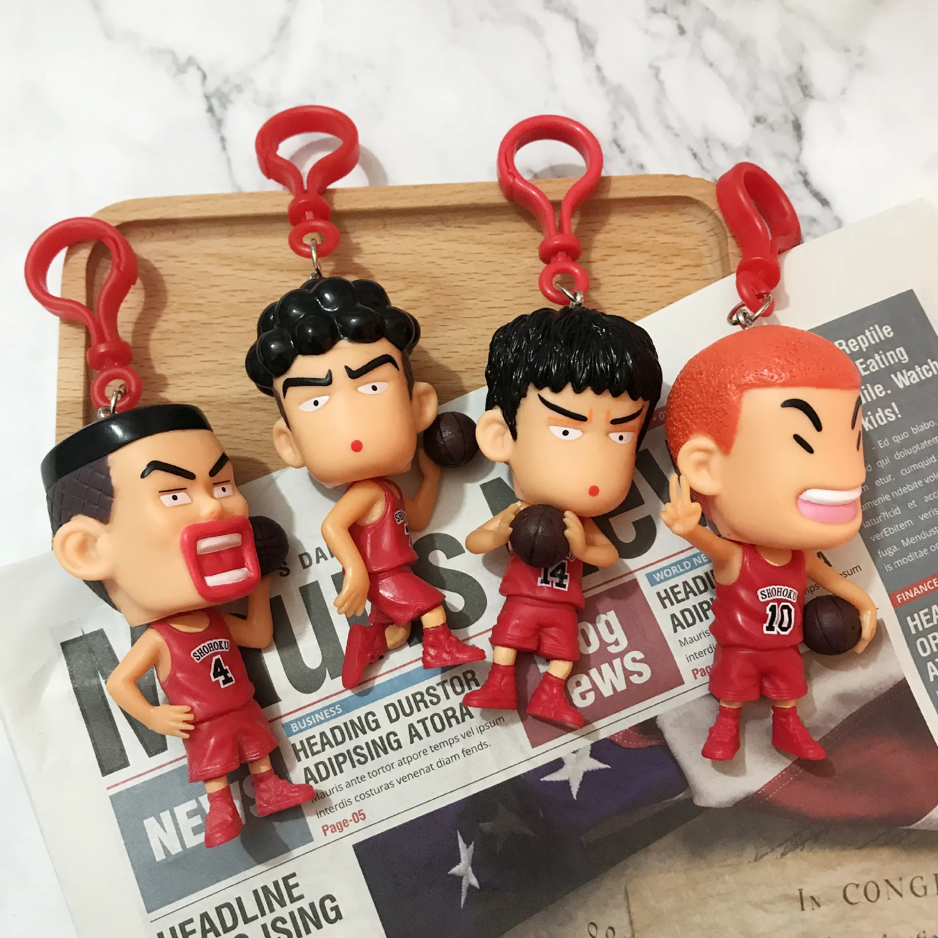 

SLAM DUNK Acrylic keychain Hanamichi Sakuragi Rukawa Kaede haruko Akagi Takenori Pendant Keyring Cosplay surrounding Chaveiro