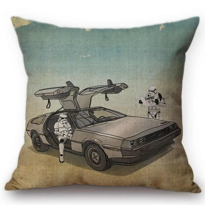 

Star Wars Yoda Hollywood Movies Pattern Cushion Cover 18x18 inches Cotton Linen Waist Pillowcase Chair Square Pillow Cover
