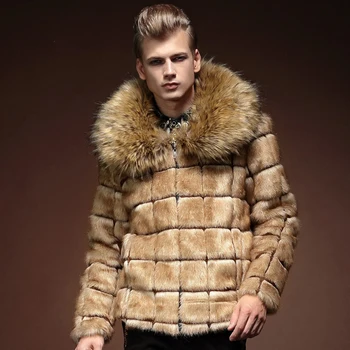 

2019 Fur Leather Jackets Men Hombre Warm Coats Pilot Mens Faux Fur Leather Jacket Winter Clothes Bomber Jaqueta Masculina Biker