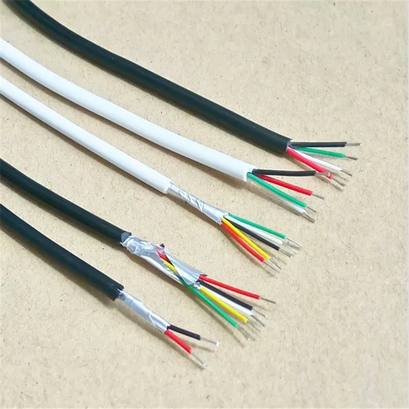 5 m/10 m/15/20 m DIY UL2464 28 AWG 5 core kabel voor USB Muis toetsenbord datakabel 4 dirigent geen schild buitendiameter