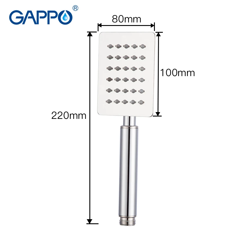 GAPPO Bath Shower Sprayer Hand Hold Stainless Steel Shower Head SPA Pressurize Rainfall Bathroom Water Flow Shower Head