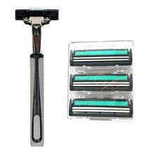 L13шт/набор 1 станок+ 12 лезвий лучшее бритье для мужчин для бритья волос на лице сменные лезвия для бритвы Горячая бритва